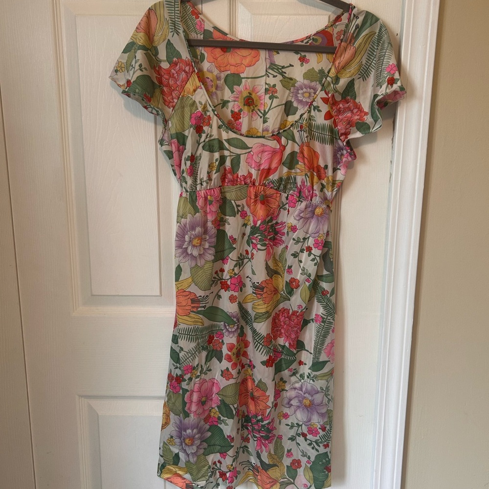1970s Vintage Floral Slip Dress/Festival Wear/Night Out